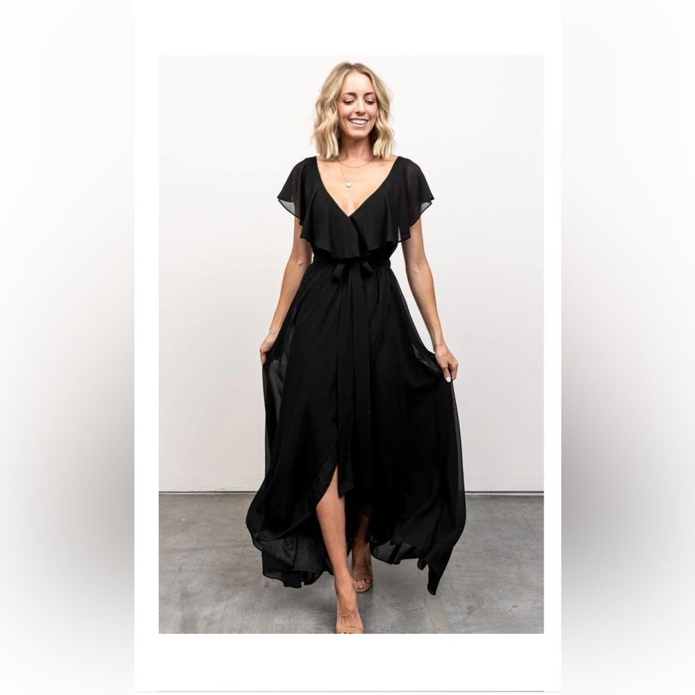 Katya Ruffle Maxi Dress (Baltic Born)